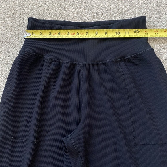 Athleta Salutation Rib Jogger Women’s Sz Medium Black High Rise Stretch Pockets - Picture 6 of 11